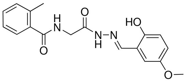 N-(2-(2-(2-HYDROXY-5-METHOXYBENZYLIDENE)HYDRAZINO)-2-OXOETHYL)-2-METHYLBENZAMIDE