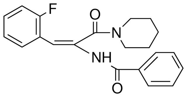 N-(2-(2-FLUORO-PHENYL)-1-(PIPERIDINE-1-CARBONYL)-VINYL)-BENZAMIDE