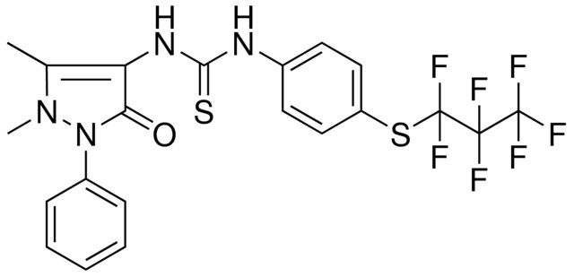 N-(1,5-DIMETHYL-3-OXO-2-PHENYL-2,3-DIHYDRO-1H-PYRAZOL-4-YL)-N'-{4-[(1,1,2,2,3,3,3-HEPTAFLUOROPROPYL)SULFANYL]PHENYL}THIOUREA