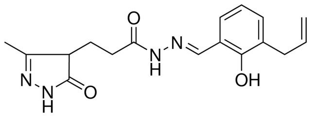 N'-[(E)-(3-ALLYL-2-HYDROXYPHENYL)METHYLIDENE]-3-(3-METHYL-5-OXO-4,5-DIHYDRO-1H-PYRAZOL-4-YL)PROPANOHYDRAZIDE