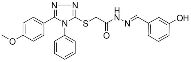 N'-[(E)-(3-HYDROXYPHENYL)METHYLIDENE]-2-{[5-(4-METHOXYPHENYL)-4-PHENYL-4H-1,2,4-TRIAZOL-3-YL]SULFANYL}ACETOHYDRAZIDE