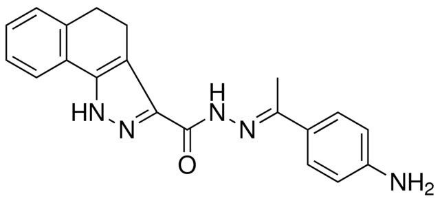 N'-[(E)-1-(4-AMINOPHENYL)ETHYLIDENE]-4,5-DIHYDRO-1H-BENZO[G]INDAZOLE-3-CARBOHYDRAZIDE