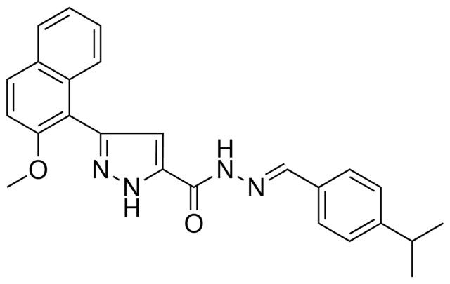 N'-[(E)-(4-ISOPROPYLPHENYL)METHYLIDENE]-3-(2-METHOXY-1-NAPHTHYL)-1H-PYRAZOLE-5-CARBOHYDRAZIDE