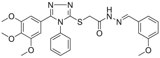 N'-[(E)-(3-METHOXYPHENYL)METHYLIDENE]-2-{[4-PHENYL-5-(3,4,5-TRIMETHOXYPHENYL)-4H-1,2,4-TRIAZOL-3-YL]SULFANYL}ACETOHYDRAZIDE