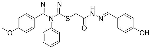 N'-[(E)-(4-HYDROXYPHENYL)METHYLIDENE]-2-{[5-(4-METHOXYPHENYL)-4-PHENYL-4H-1,2,4-TRIAZOL-3-YL]SULFANYL}ACETOHYDRAZIDE