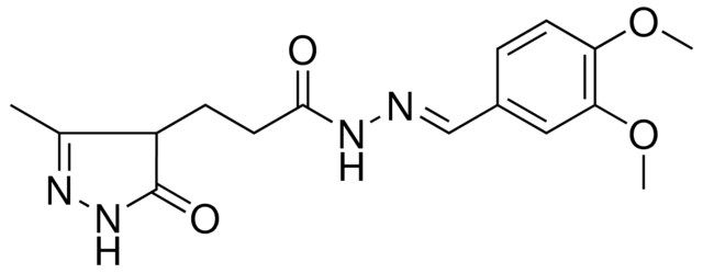 N'-[(E)-(3,4-DIMETHOXYPHENYL)METHYLIDENE]-3-(3-METHYL-5-OXO-4,5-DIHYDRO-1H-PYRAZOL-4-YL)PROPANOHYDRAZIDE