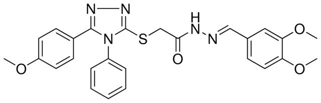 N'-[(E)-(3,4-DIMETHOXYPHENYL)METHYLIDENE]-2-{[5-(4-METHOXYPHENYL)-4-PHENYL-4H-1,2,4-TRIAZOL-3-YL]SULFANYL}ACETOHYDRAZIDE