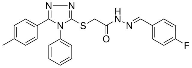 N'-[(E)-(4-FLUOROPHENYL)METHYLIDENE]-2-{[5-(4-METHYLPHENYL)-4-PHENYL-4H-1,2,4-TRIAZOL-3-YL]SULFANYL}ACETOHYDRAZIDE