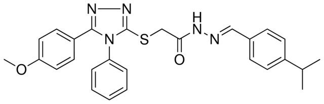 N'-[(E)-(4-ISOPROPYLPHENYL)METHYLIDENE]-2-{[5-(4-METHOXYPHENYL)-4-PHENYL-4H-1,2,4-TRIAZOL-3-YL]SULFANYL}ACETOHYDRAZIDE