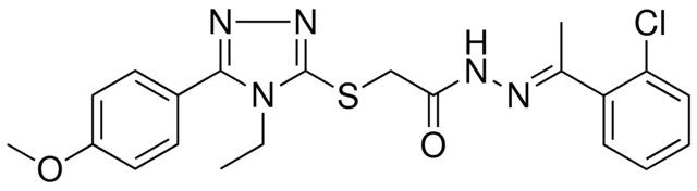 N'-[(E)-1-(2-CHLOROPHENYL)ETHYLIDENE]-2-{[4-ETHYL-5-(4-METHOXYPHENYL)-4H-1,2,4-TRIAZOL-3-YL]SULFANYL}ACETOHYDRAZIDE