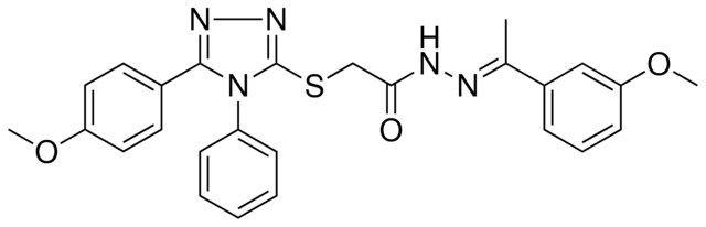 N'-[(E)-1-(3-METHOXYPHENYL)ETHYLIDENE]-2-{[5-(4-METHOXYPHENYL)-4-PHENYL-4H-1,2,4-TRIAZOL-3-YL]SULFANYL}ACETOHYDRAZIDE