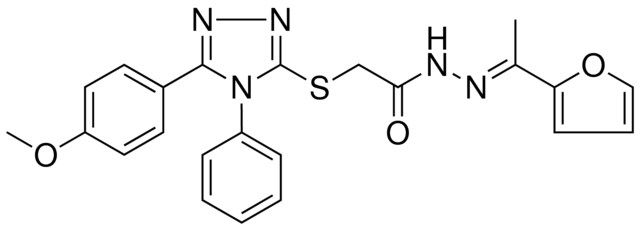 N'-[(E)-1-(2-FURYL)ETHYLIDENE]-2-{[5-(4-METHOXYPHENYL)-4-PHENYL-4H-1,2,4-TRIAZOL-3-YL]SULFANYL}ACETOHYDRAZIDE