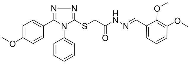 N'-[(E)-(2,3-DIMETHOXYPHENYL)METHYLIDENE]-2-{[5-(4-METHOXYPHENYL)-4-PHENYL-4H-1,2,4-TRIAZOL-3-YL]SULFANYL}ACETOHYDRAZIDE