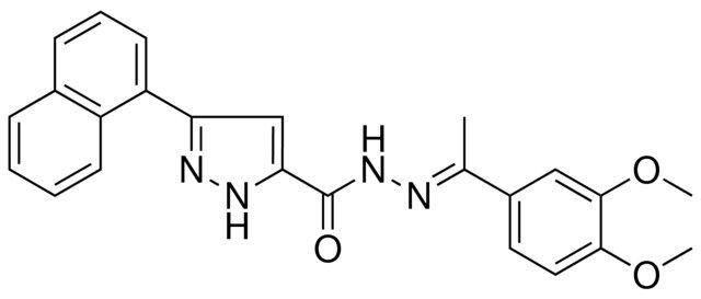 N'-[(E)-1-(3,4-DIMETHOXYPHENYL)ETHYLIDENE]-3-(1-NAPHTHYL)-1H-PYRAZOLE-5-CARBOHYDRAZIDE