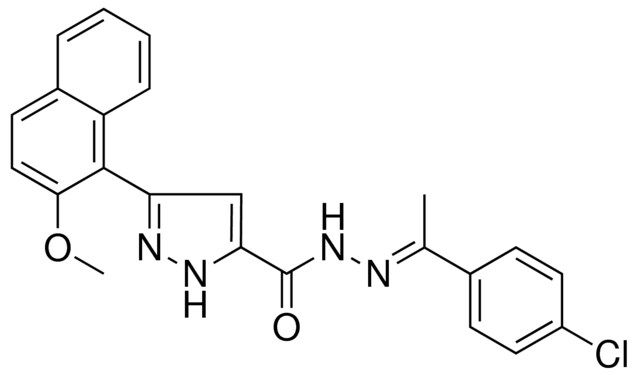 N'-[(E)-1-(4-CHLOROPHENYL)ETHYLIDENE]-3-(2-METHOXY-1-NAPHTHYL)-1H-PYRAZOLE-5-CARBOHYDRAZIDE