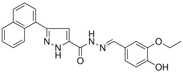 N'-[(E)-(3-ETHOXY-4-HYDROXYPHENYL)METHYLIDENE]-3-(1-NAPHTHYL)-1H-PYRAZOLE-5-CARBOHYDRAZIDE