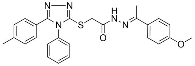 N'-[(E)-1-(4-METHOXYPHENYL)ETHYLIDENE]-2-{[5-(4-METHYLPHENYL)-4-PHENYL-4H-1,2,4-TRIAZOL-3-YL]SULFANYL}ACETOHYDRAZIDE