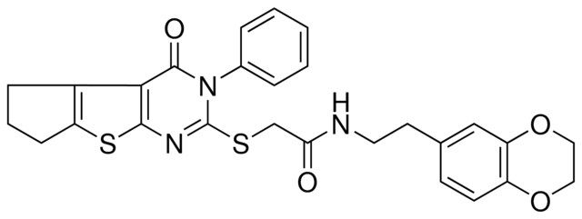 N-[2-(2,3-DIHYDRO-1,4-BENZODIOXIN-6-YL)ETHYL]-2-[(4-OXO-3-PHENYL-3,5,6,7-TETRAHYDRO-4H-CYCLOPENTA[4,5]THIENO[2,3-D]PYRIMIDIN-2-YL)SULFANYL]ACETAMIDE