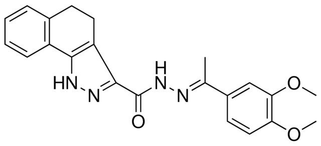 N'-[(E)-1-(3,4-DIMETHOXYPHENYL)ETHYLIDENE]-4,5-DIHYDRO-1H-BENZO[G]INDAZOLE-3-CARBOHYDRAZIDE