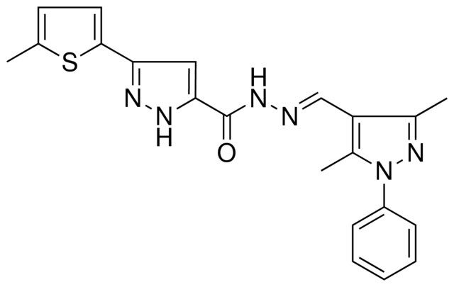 N'-[(E)-(3,5-DIMETHYL-1-PHENYL-1H-PYRAZOL-4-YL)METHYLIDENE]-3-(5-METHYL-2-THIENYL)-1H-PYRAZOLE-5-CARBOHYDRAZIDE