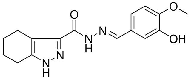 N'-[(E)-(3-HYDROXY-4-METHOXYPHENYL)METHYLIDENE]-4,5,6,7-TETRAHYDRO-1H-INDAZOLE-3-CARBOHYDRAZIDE