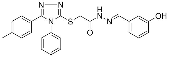 N'-[(E)-(3-HYDROXYPHENYL)METHYLIDENE]-2-{[5-(4-METHYLPHENYL)-4-PHENYL-4H-1,2,4-TRIAZOL-3-YL]SULFANYL}ACETOHYDRAZIDE