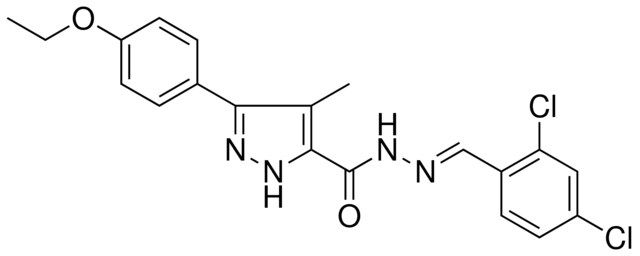 N'-[(E)-(2,4-DICHLOROPHENYL)METHYLIDENE]-3-(4-ETHOXYPHENYL)-4-METHYL-1H-PYRAZOLE-5-CARBOHYDRAZIDE