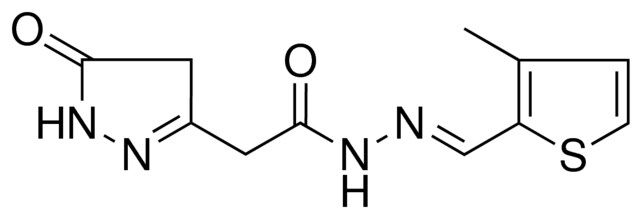 N'-[(E)-(3-METHYL-2-THIENYL)METHYLIDENE]-2-(5-OXO-4,5-DIHYDRO-1H-PYRAZOL-3-YL)ACETOHYDRAZIDE