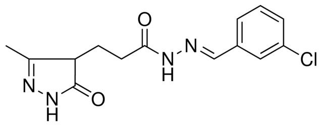 N'-[(E)-(3-CHLOROPHENYL)METHYLIDENE]-3-(3-METHYL-5-OXO-4,5-DIHYDRO-1H-PYRAZOL-4-YL)PROPANOHYDRAZIDE