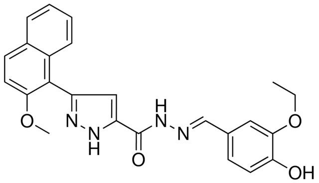 N'-[(E)-(3-ETHOXY-4-HYDROXYPHENYL)METHYLIDENE]-3-(2-METHOXY-1-NAPHTHYL)-1H-PYRAZOLE-5-CARBOHYDRAZIDE