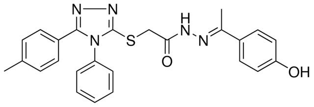 N'-[(E)-1-(4-HYDROXYPHENYL)ETHYLIDENE]-2-{[5-(4-METHYLPHENYL)-4-PHENYL-4H-1,2,4-TRIAZOL-3-YL]SULFANYL}ACETOHYDRAZIDE