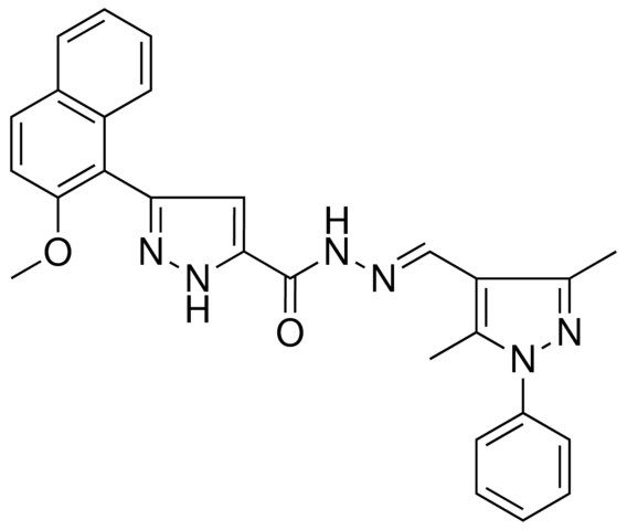 N'-[(E)-(3,5-DIMETHYL-1-PHENYL-1H-PYRAZOL-4-YL)METHYLIDENE]-3-(2-METHOXY-1-NAPHTHYL)-1H-PYRAZOLE-5-CARBOHYDRAZIDE