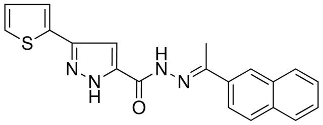 N'-[(E)-1-(2-NAPHTHYL)ETHYLIDENE]-3-(2-THIENYL)-1H-PYRAZOLE-5-CARBOHYDRAZIDE