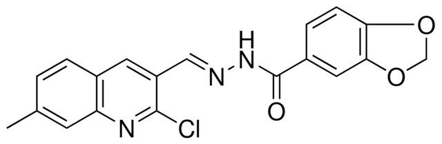 N'-((2-CHLORO-7-METHYL-3-QUINOLINYL)METHYLENE)-1,3-BENZODIOXOLE-5-CARBOHYDRAZIDE