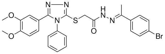 N'-[(E)-1-(4-BROMOPHENYL)ETHYLIDENE]-2-{[5-(3,4-DIMETHOXYPHENYL)-4-PHENYL-4H-1,2,4-TRIAZOL-3-YL]SULFANYL}ACETOHYDRAZIDE