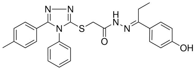 N'-[(E)-1-(4-HYDROXYPHENYL)PROPYLIDENE]-2-{[5-(4-METHYLPHENYL)-4-PHENYL-4H-1,2,4-TRIAZOL-3-YL]SULFANYL}ACETOHYDRAZIDE