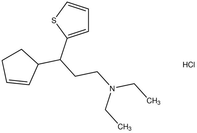 N-[3-(2-cyclopenten-1-yl)-3-(2-thienyl)propyl]-N,N-diethylamine hydrochloride