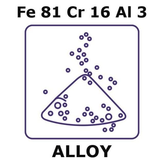 Iron-Chromium-Aluminum alloy, Fe81Cr16Al3