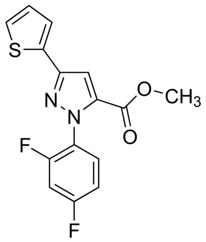 Methyl 1-(2,4-difluorophenyl)-3-(thiophen-2-yl)-1<i>H</i>-pyrazole-5-carboxylate