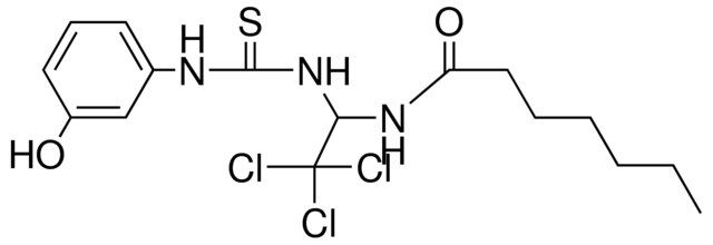 HEPTANOIC ACID (2,2,2-TRICHLORO-1-(3-(3-HYDROXY-PHENYL)-THIOUREIDO)-ETHYL)-AMIDE