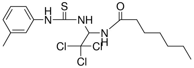 HEPTANOIC ACID (2,2,2-TRICHLORO-1-(3-M-TOLYL-THIOUREIDO)-ETHYL)-AMIDE