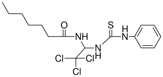 HEPTANOIC ACID (2,2,2-TRICHLORO-1-(3-PHENYL-THIOUREIDO)-ETHYL)-AMIDE