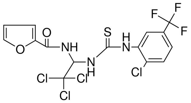 FURAN-CARBOXYLIC ACID (2,2,2-TRI-CL-1-(3-(CL-TRI-F-ME-PH)-THIOUREIDO)-ET)-AMIDE