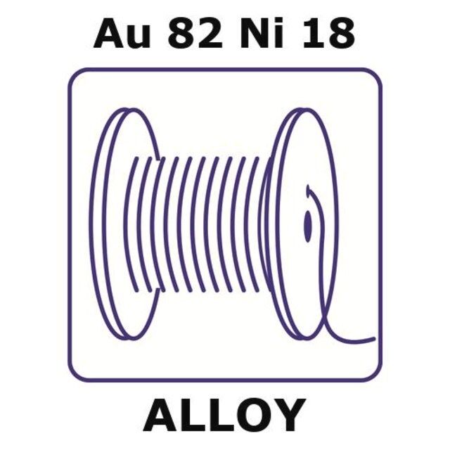 Gold-nickel alloy, Au82Ni18