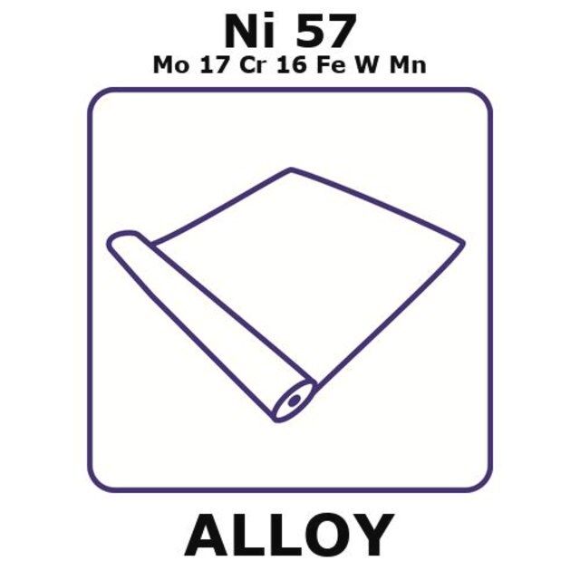 Hastelloy<sup>®</sup> C276-heat resisting alloy, Ni57Mo17Cr16FeWMn