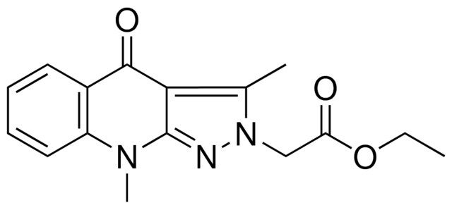 ETHYL (3,9-DIMETHYL-4-OXO-4,9-DIHYDRO-2H-PYRAZOLO(3,4-B)QUINOLIN-2-YL)ACETATE