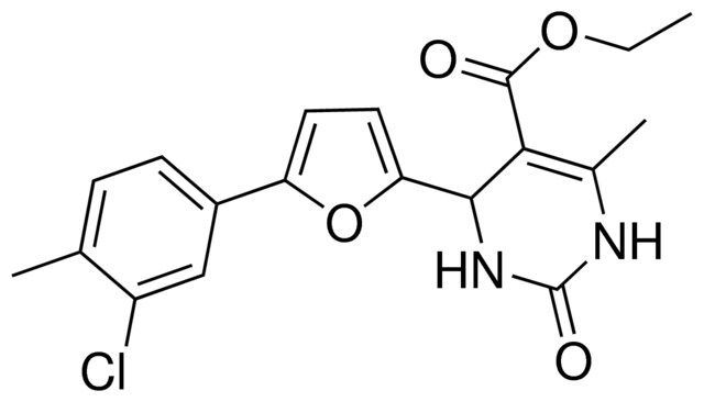 ETHYL 4-(5-(3-CHLORO-4-METHYLPHENYL)-2-FURYL)-6-METHYL-2-OXO-1,2,3,4-TETRAHYDRO-5-PYRIMIDINECARBOXYLATE