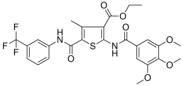 ETHYL 4-METHYL-5-{[3-(TRIFLUOROMETHYL)ANILINO]CARBONYL}-2-[(3,4,5-TRIMETHOXYBENZOYL)AMINO]-3-THIOPHENECARBOXYLATE