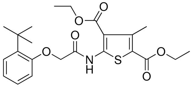 DIETHYL 5-{[(2-TERT-BUTYLPHENOXY)ACETYL]AMINO}-3-METHYL-2,4-THIOPHENEDICARBOXYLATE