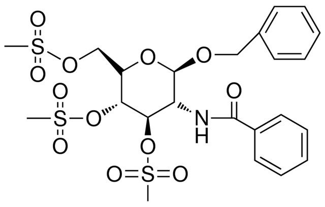 BENZYL 2-(BENZOYLAMINO)-2-DEOXY-3,4,6-TRIS-O-(METHYLSULFONYL)-BETA-D-GLUCOPYRANOSIDE